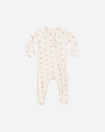 Bamboo Zip Footie Valentine