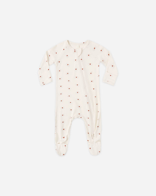 Bamboo Zip Footie Valentine