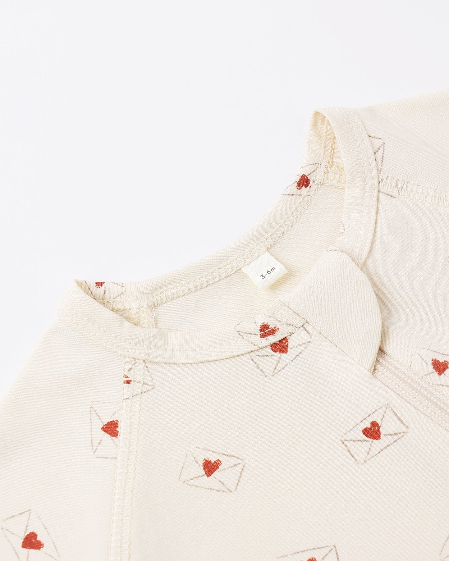 Bamboo Zip Footie Valentine