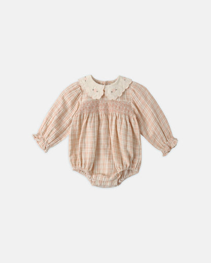 Callie Romper Pink Plaid