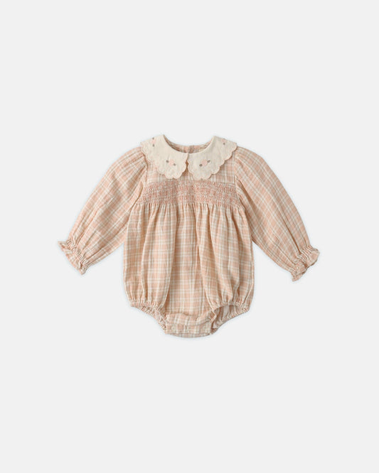 Callie Romper Pink Plaid