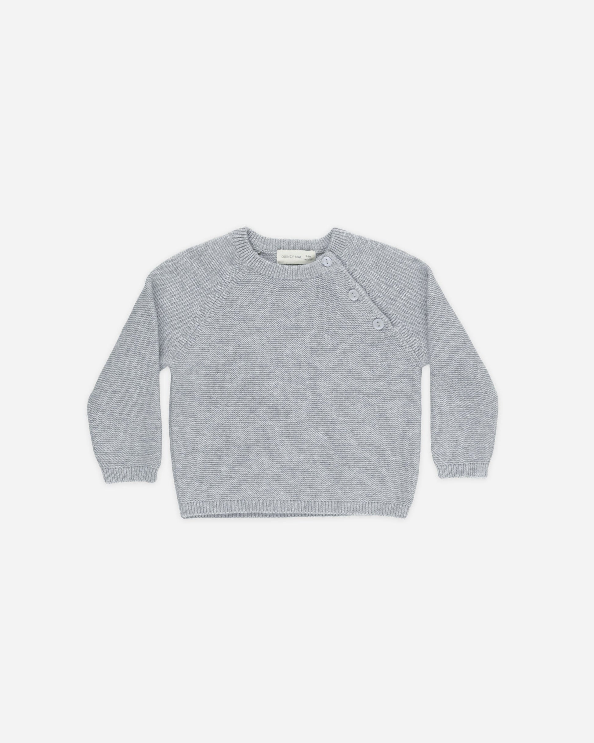 Bailey Knit Sweater Heathered Dusty Blue