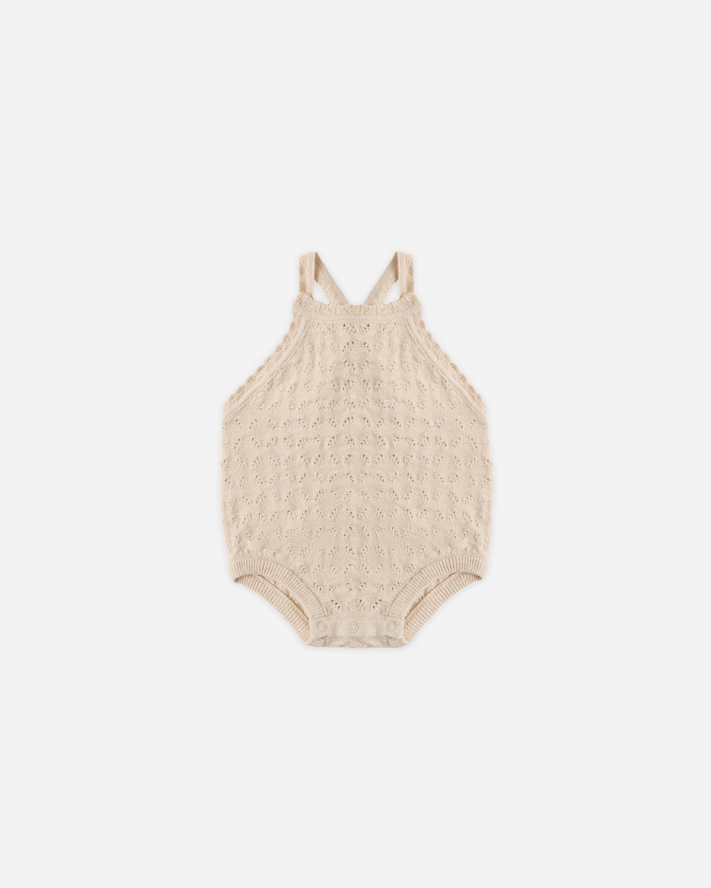 Annie Knit Romper Ecru