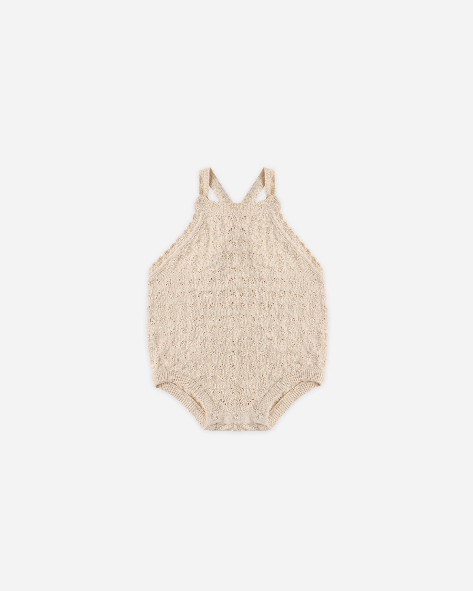 Annie Knit Romper Ecru