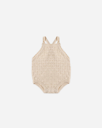 Annie Knit Romper Ecru