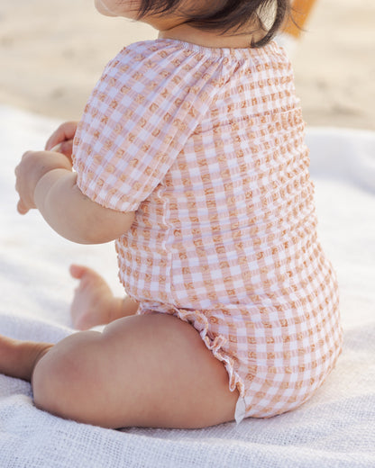 Catalina One-Piece Melon Check