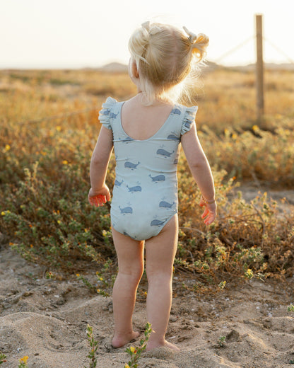 Scoop Back Onepiece Whales