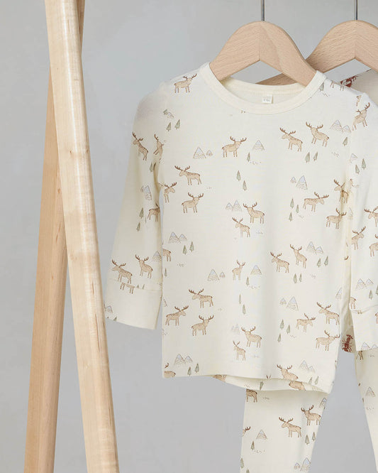 Long Sleeve Pajamas Moose