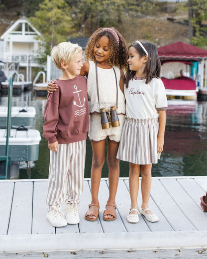 Sasha Skort Brown Stripe