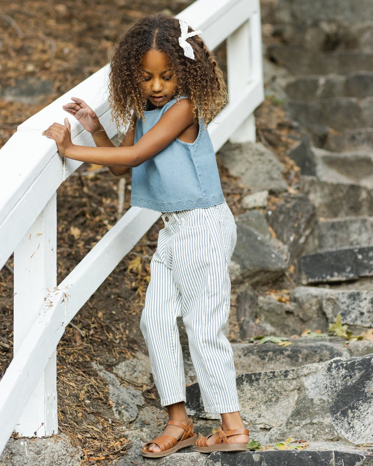 Barrel Pant Railroad Stripe