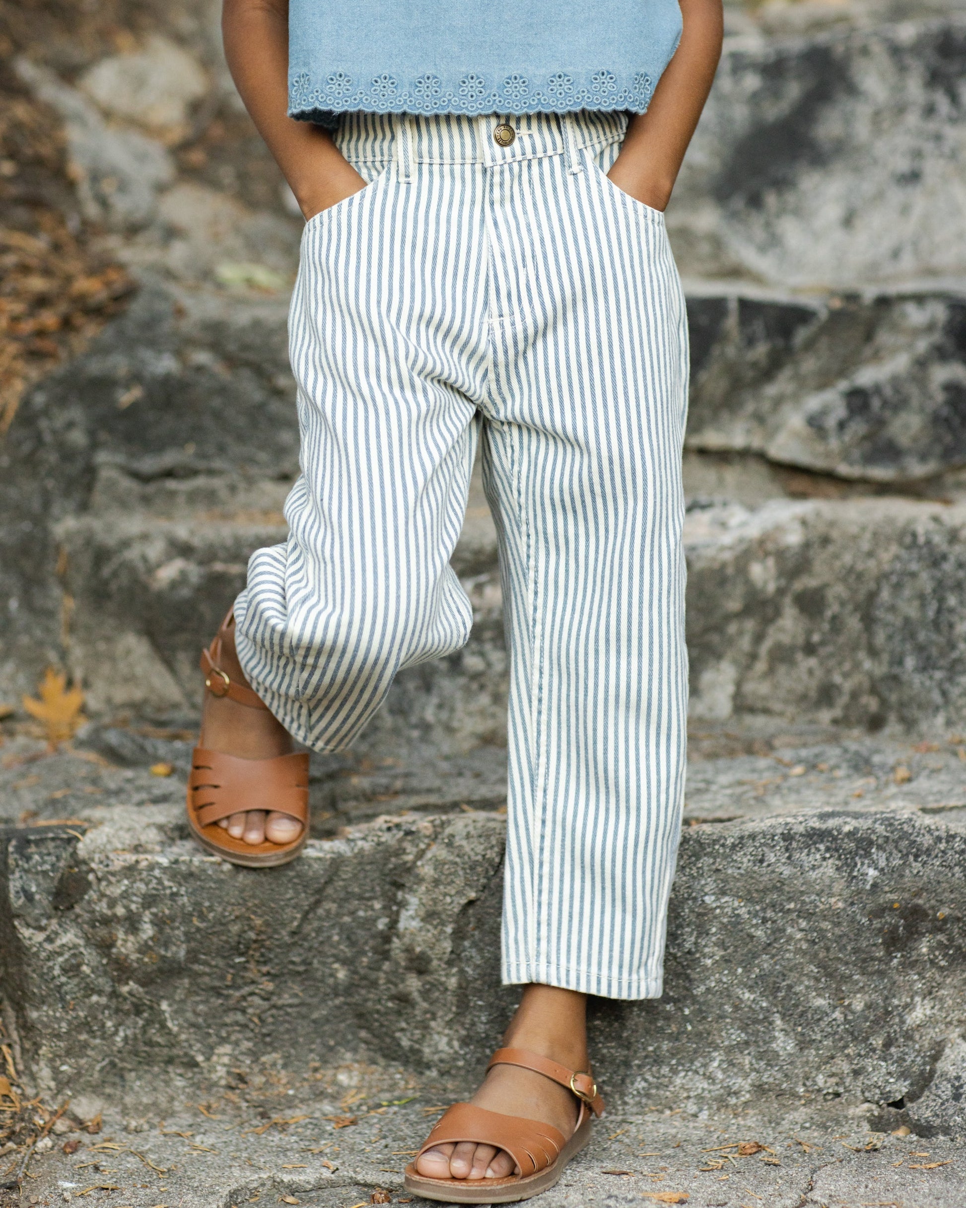 Barrel Pant Railroad Stripe