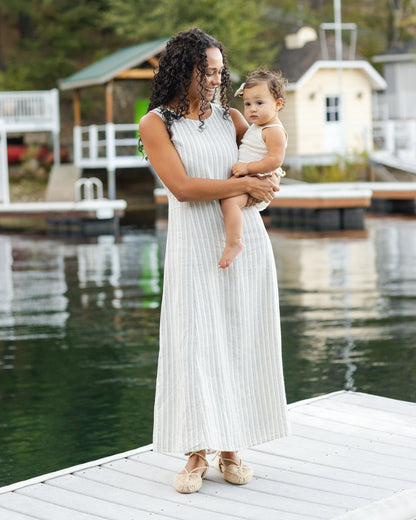 Crochet Ruffle Romper Natural