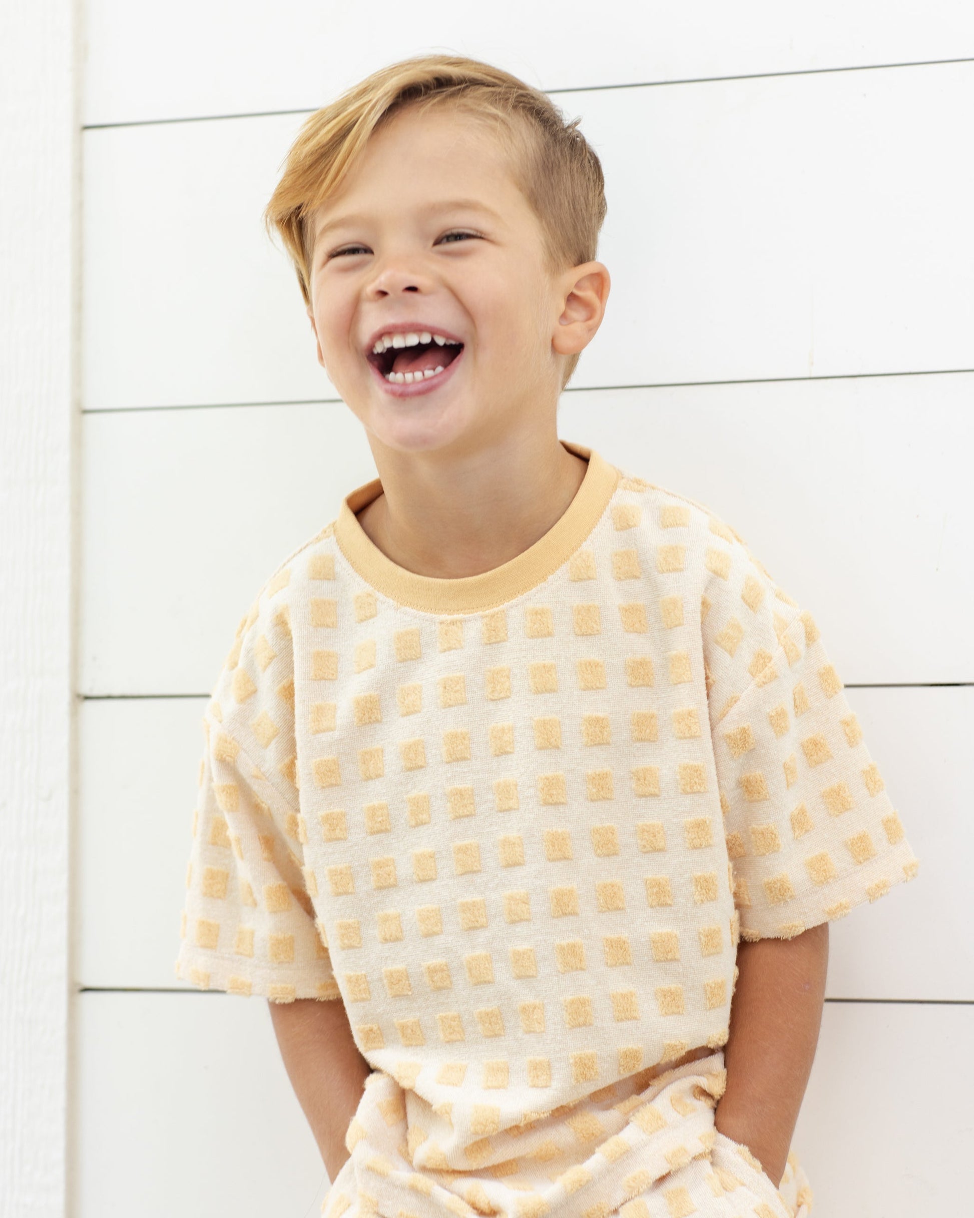 Relaxed Tee Butterscotch Grid