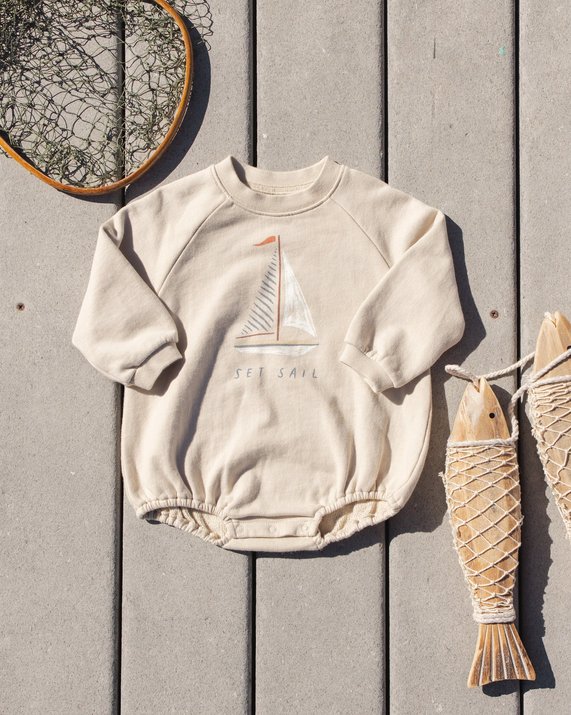 Crewneck Romper Set Sail