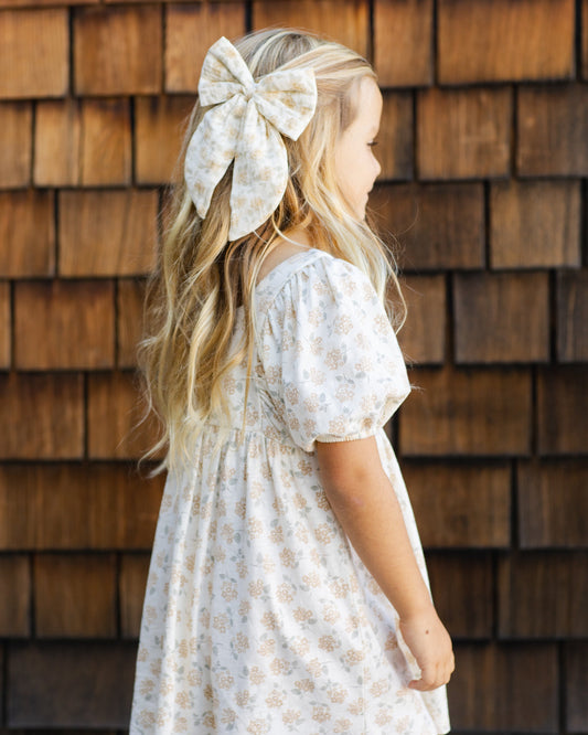 Oversized Bow Yellow Floral