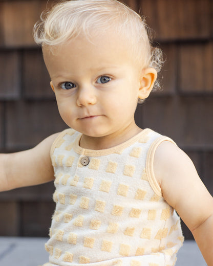 Baby Tank Set Butterscotch Grid