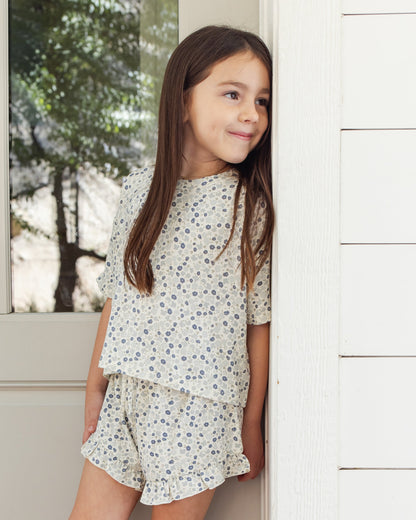 Mosie Set Blue Ditsy