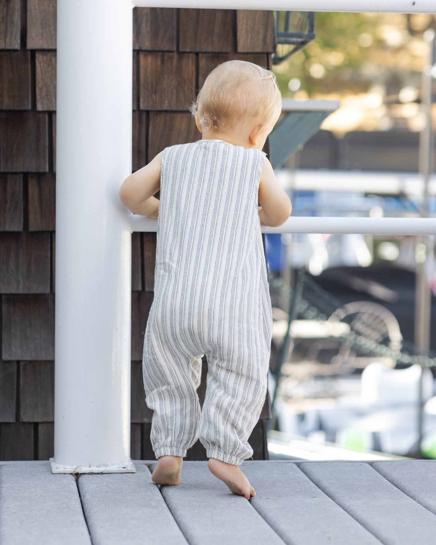 Woven Jumpsuit Nautical Stripe