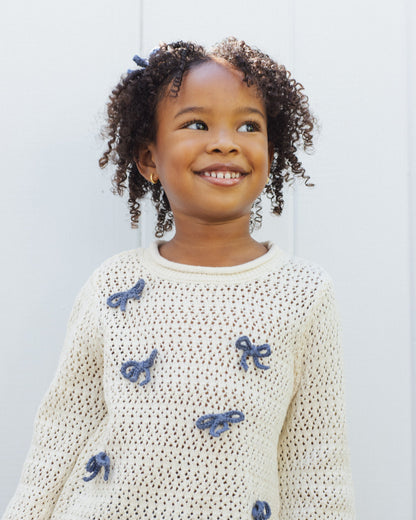 Crochet Knit Pullover Bows