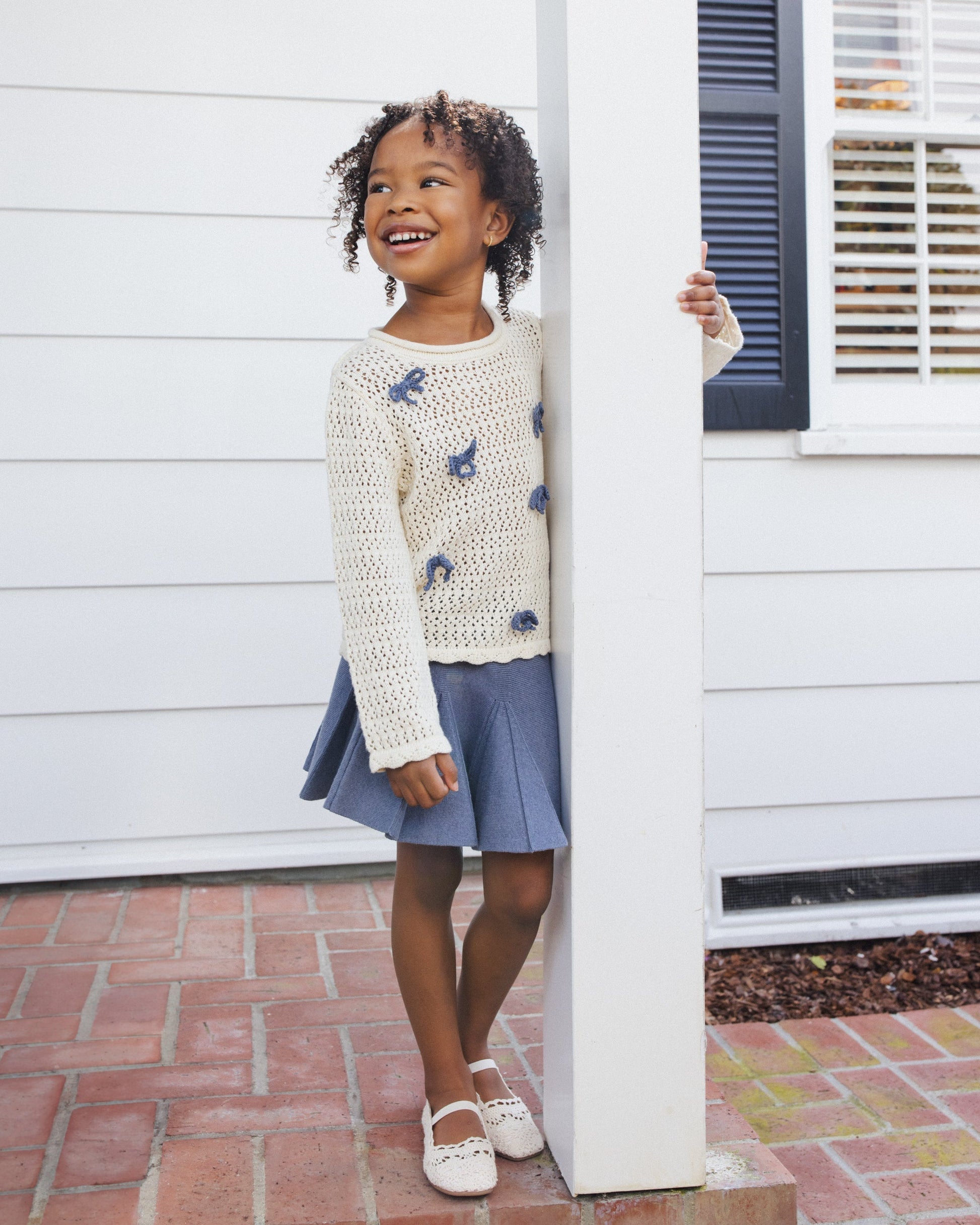 Crochet Knit Pullover Bows