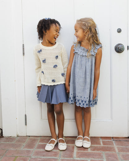 Crochet Knit Pullover Bows