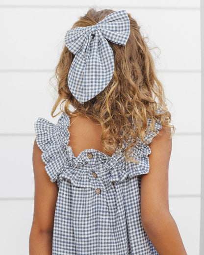 Lennon Dress Marine Gingham
