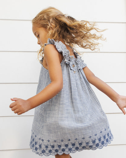 Oversized Bow Marine Gingham
