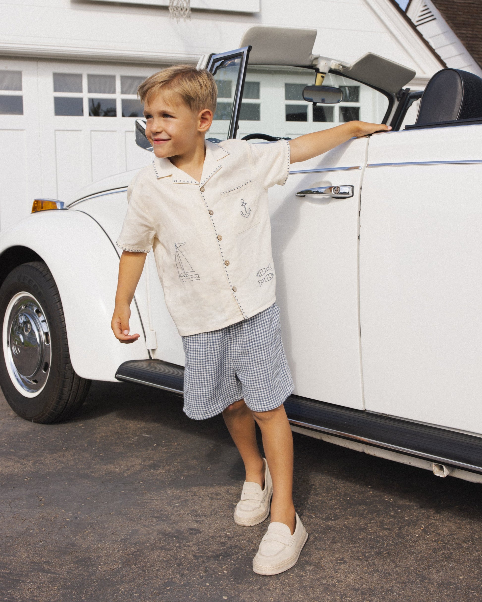 Perry Short Marine Gingham