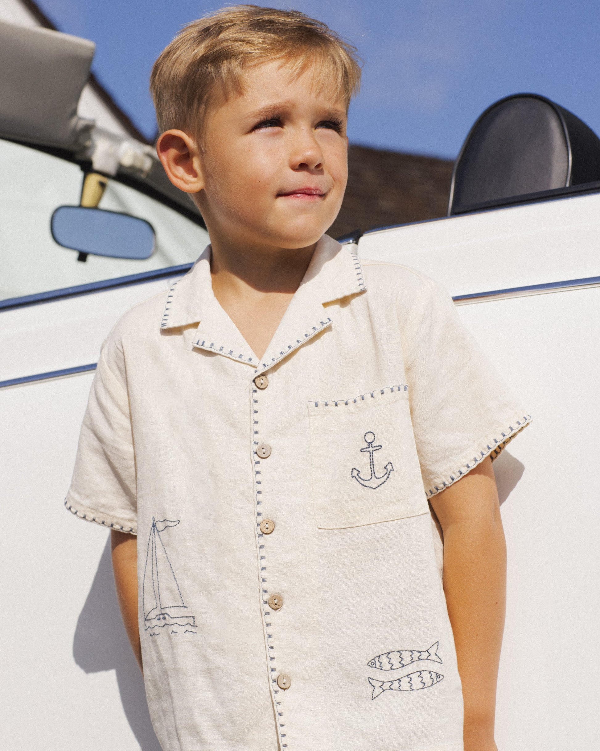 Lapel Collar Shirt Sailor