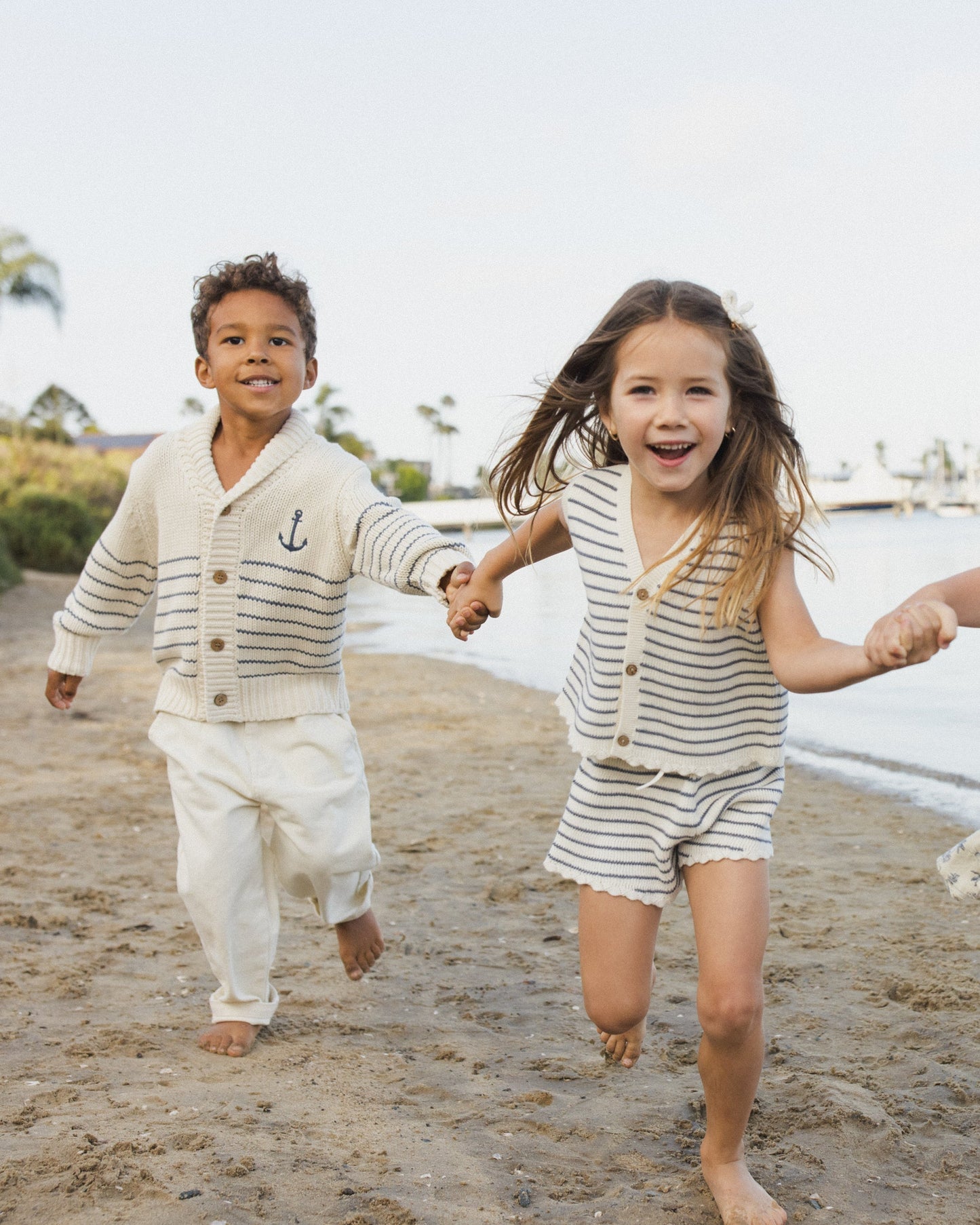 Shawl Cardigan Natural & Marine