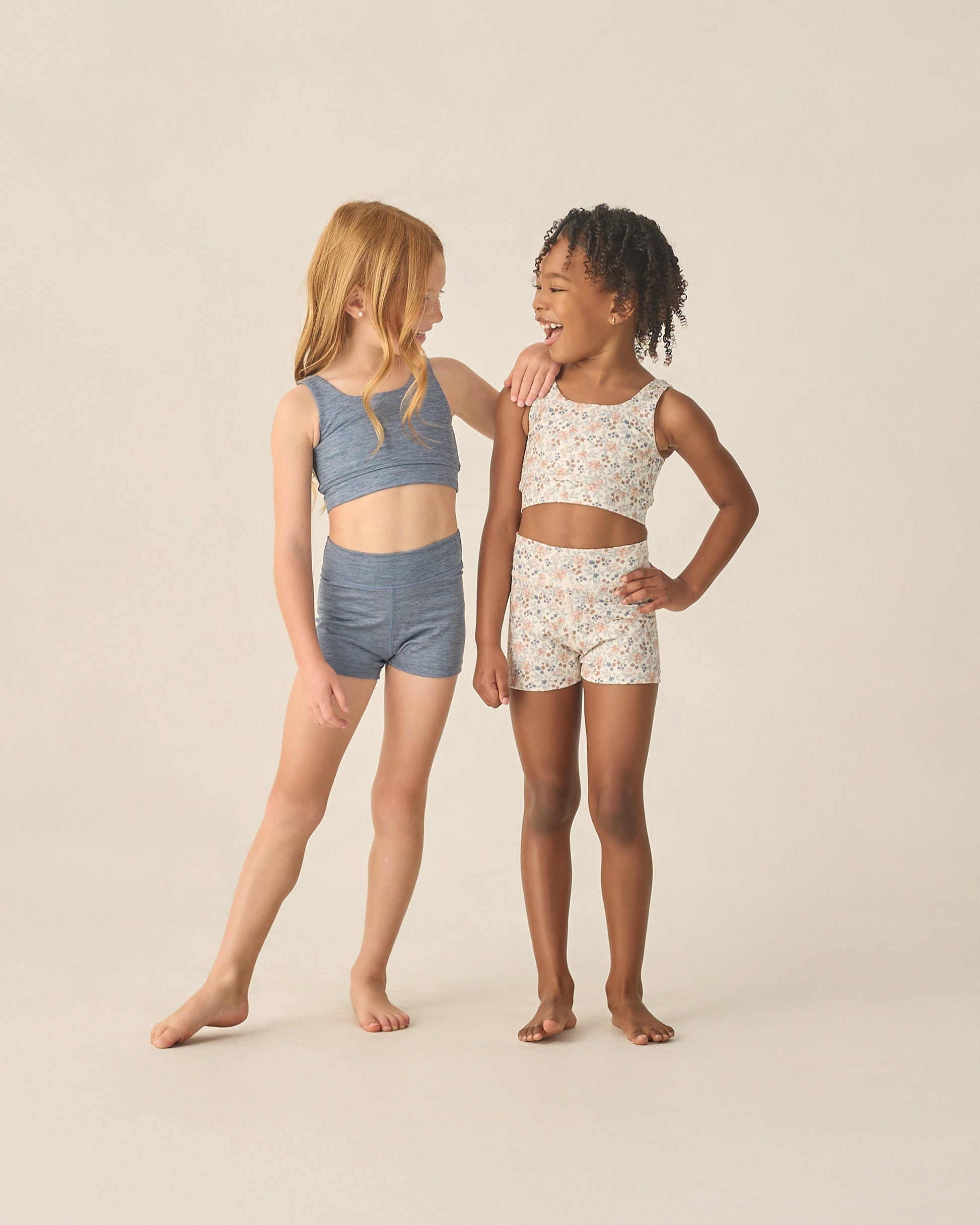 Shortie Short Heathered Marine
