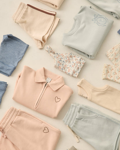 Quarter Zip Sweatshirt Blush