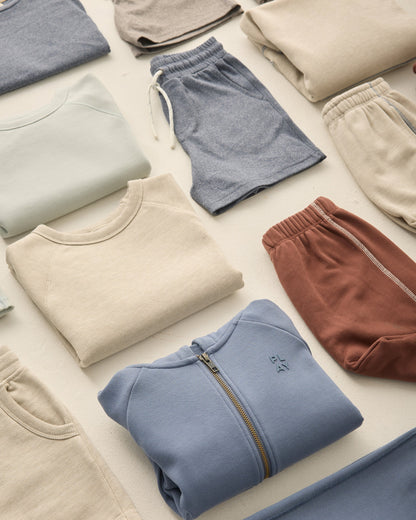 Short Sleeve Sweatshirt Heathered Oatmeal