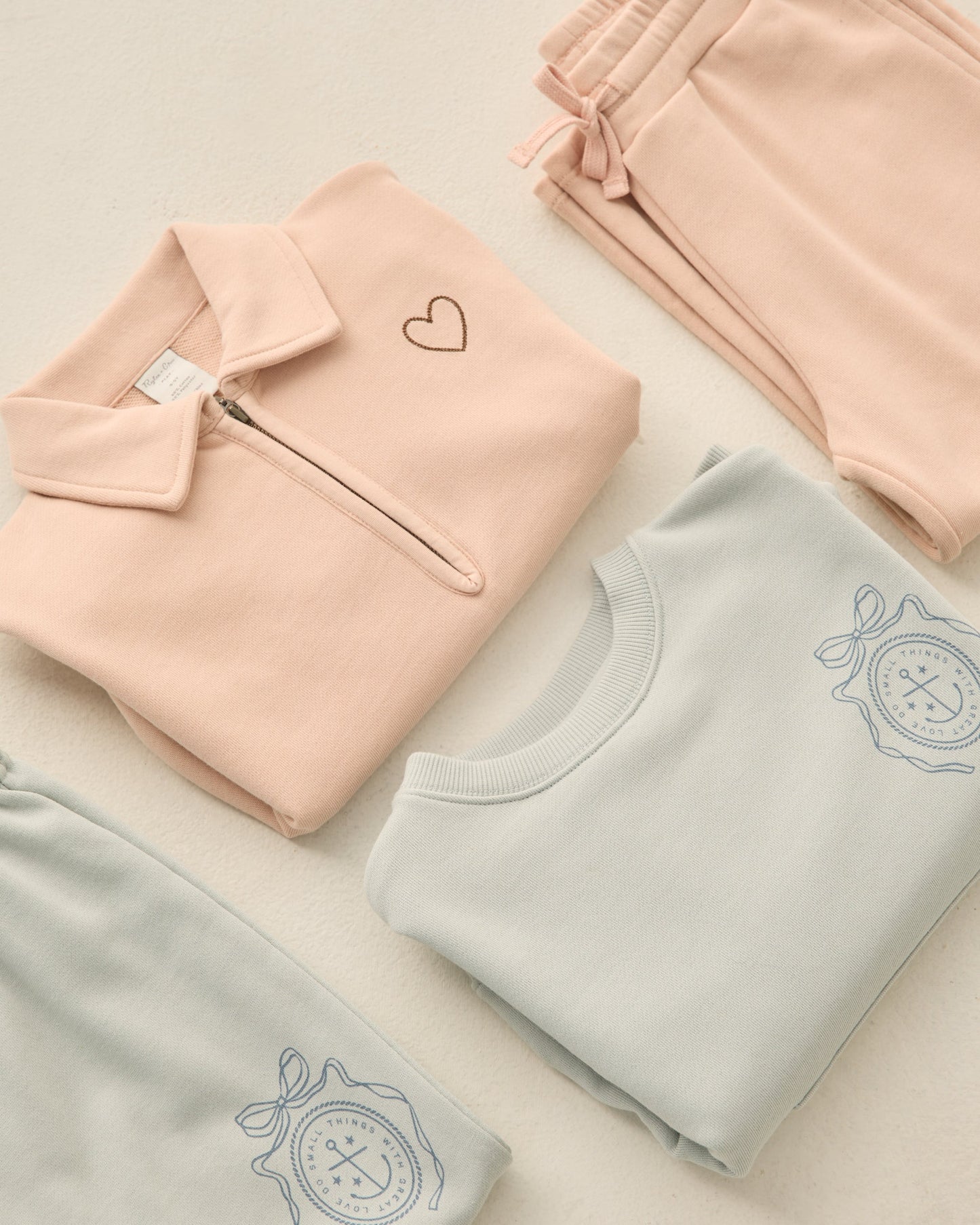 Quarter Zip Sweatshirt Blush