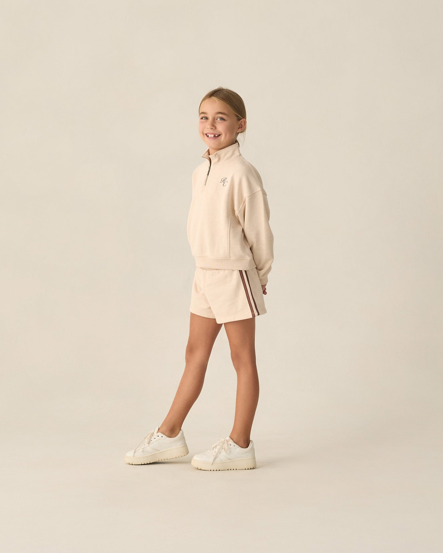 Half Zip Sweatshirt Shell Heathered