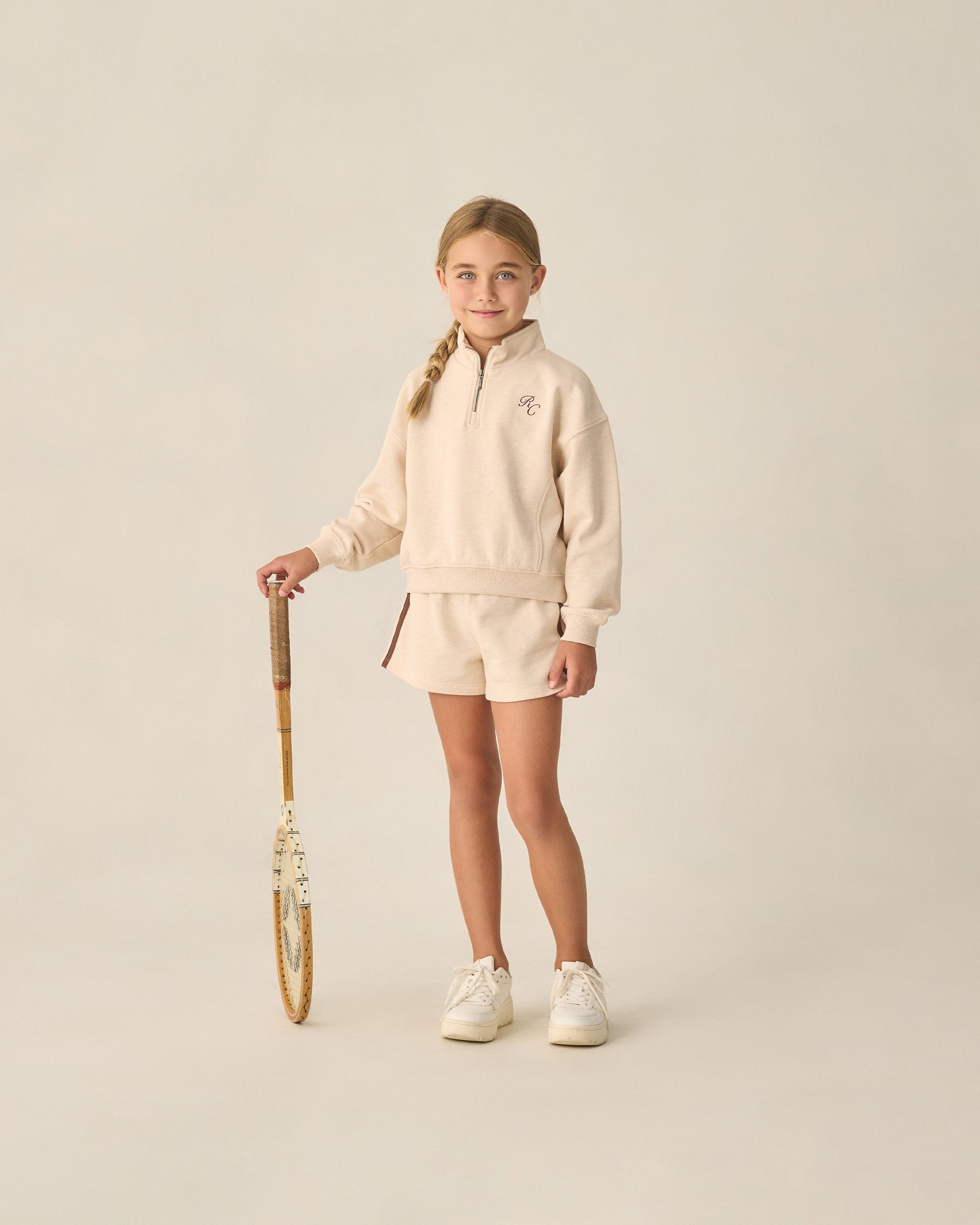 Half Zip Sweatshirt Shell Heathered