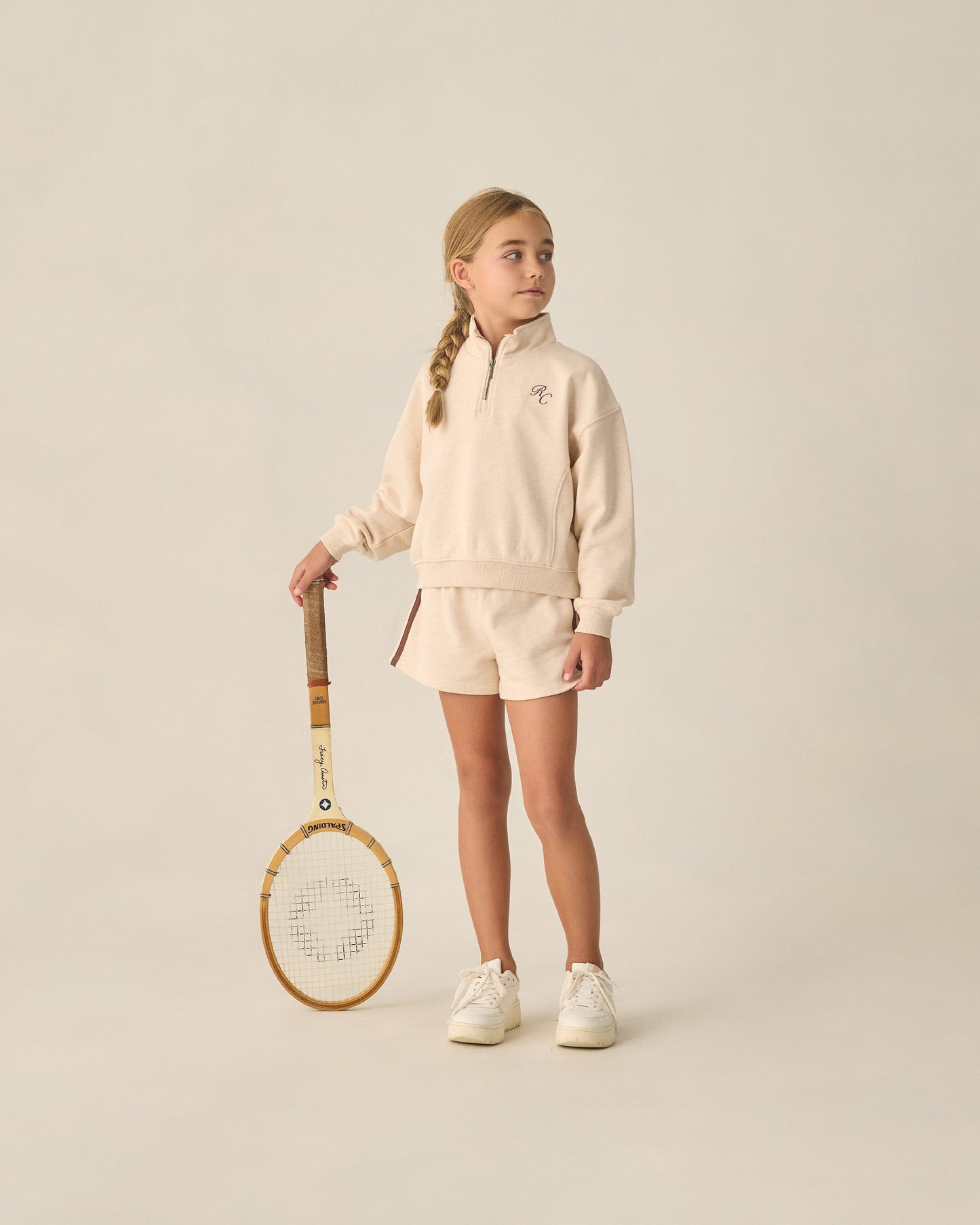 Half Zip Sweatshirt Shell Heathered