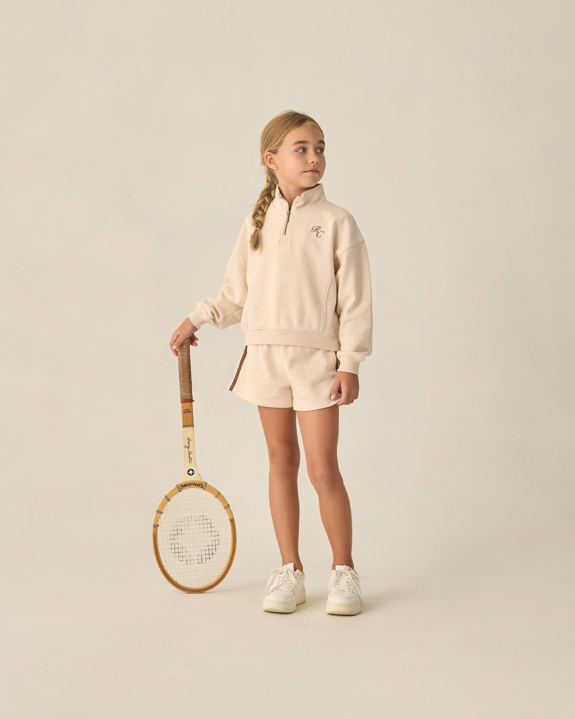 Half Zip Sweatshirt Shell Heathered