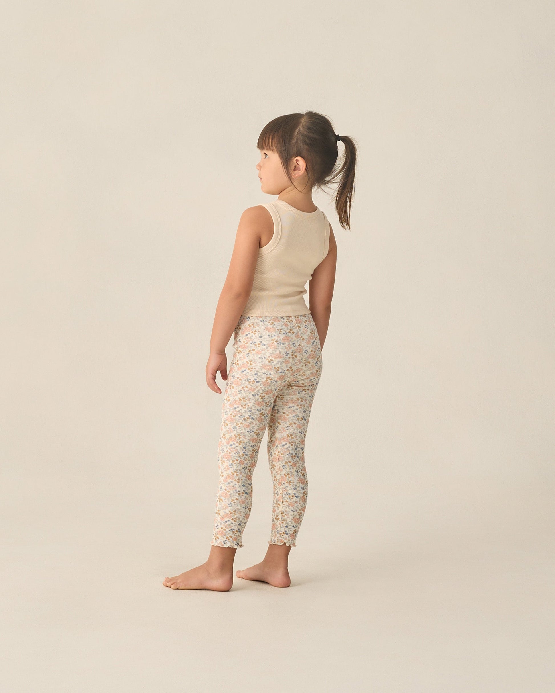 Ribbed Legging Set Flower Field, Heathered Blush