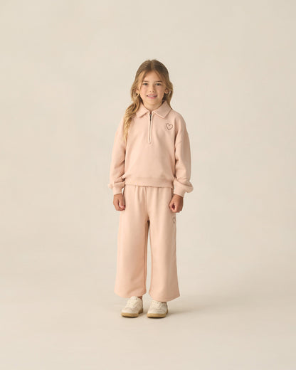 Quarter Zip Sweatshirt Blush