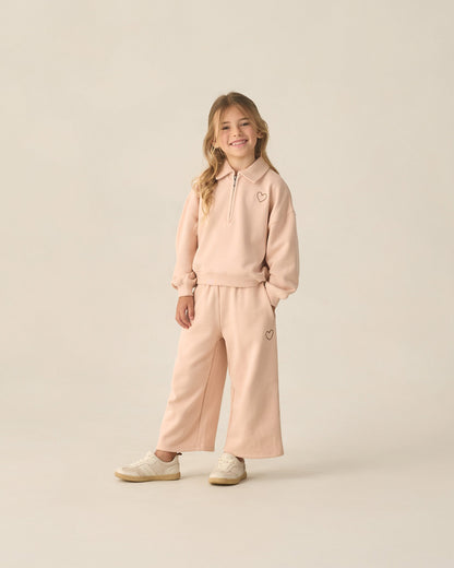 Quarter Zip Sweatshirt Blush