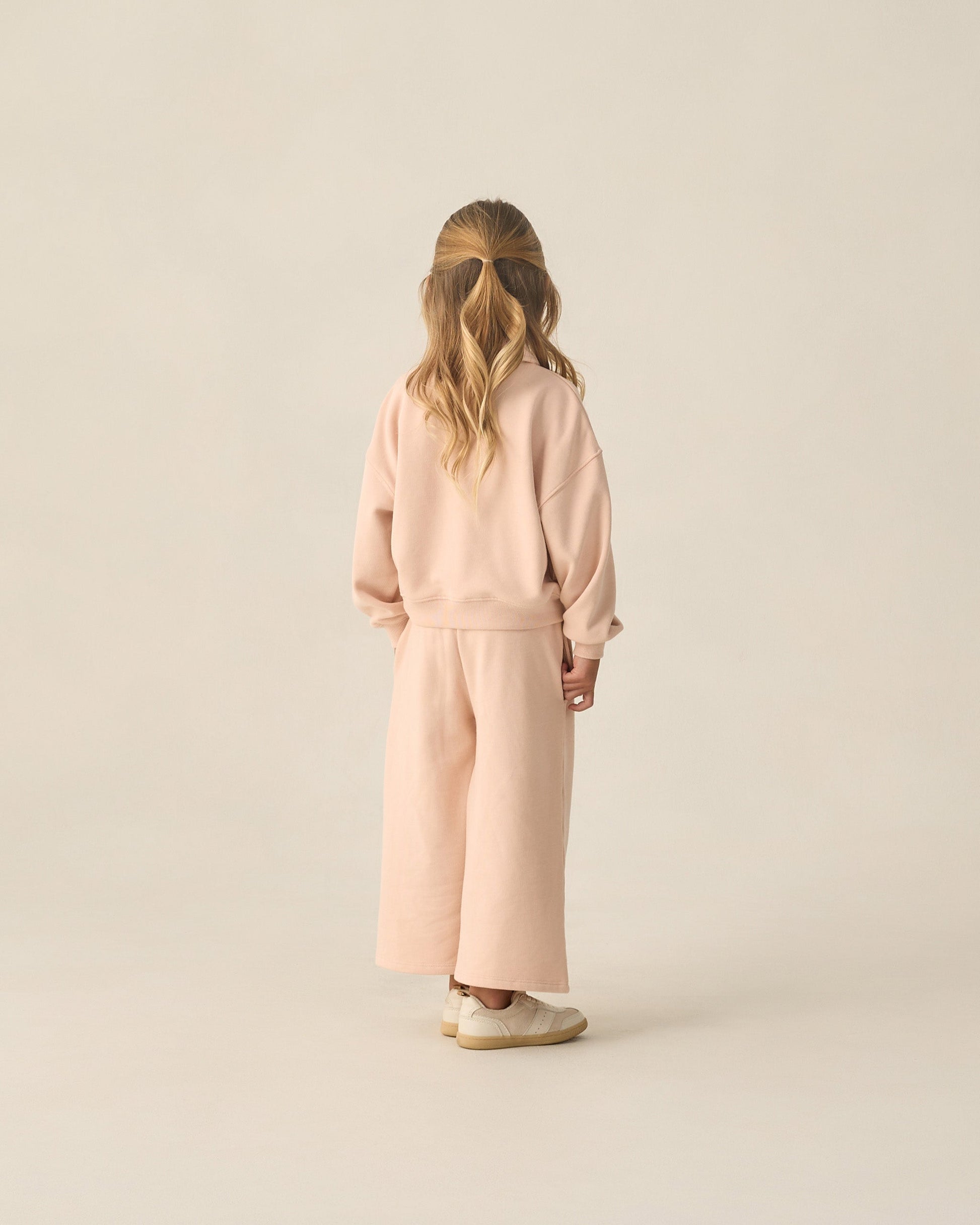 Quarter Zip Sweatshirt Blush