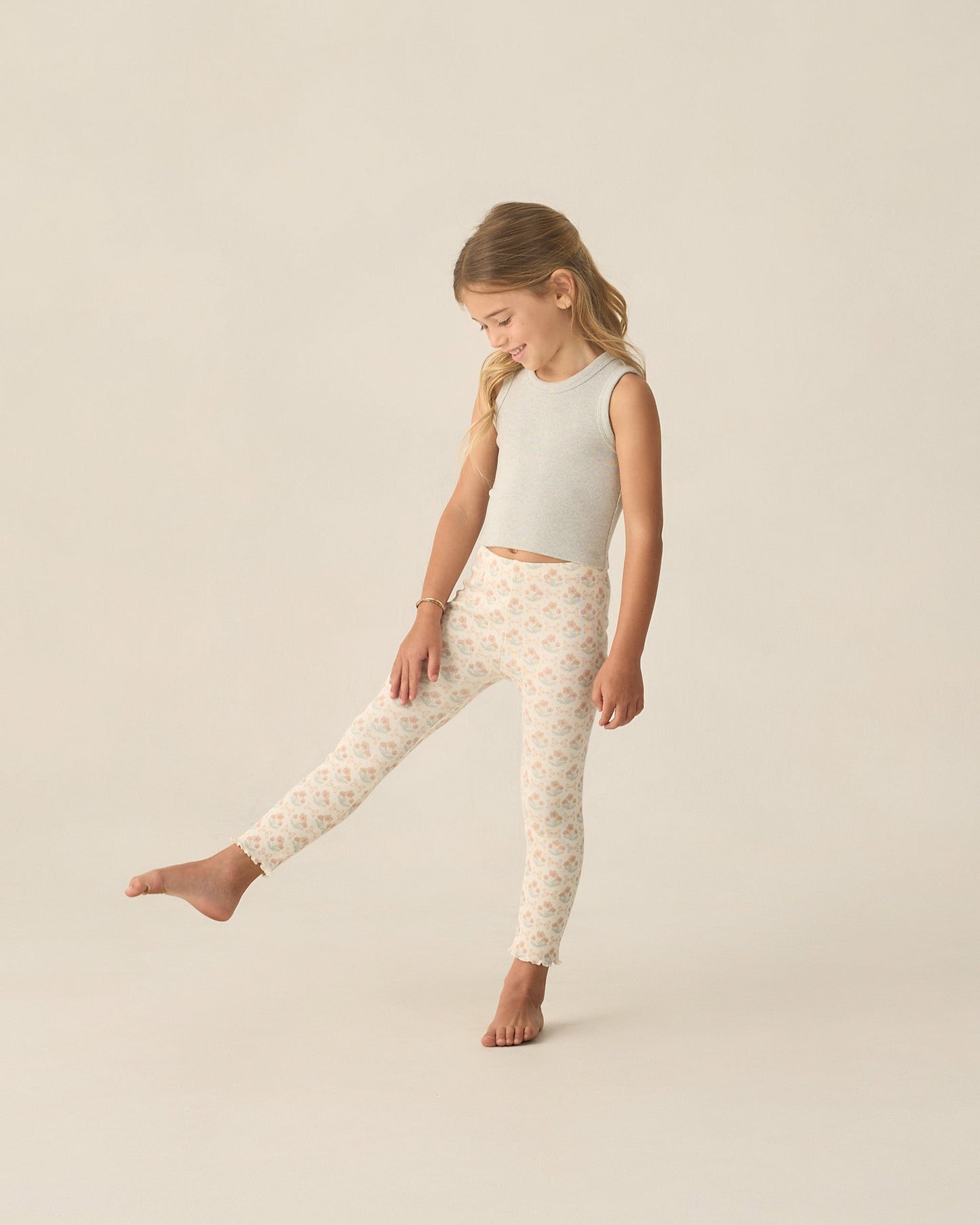Ribbed Tank Set Ivory, Seafoam