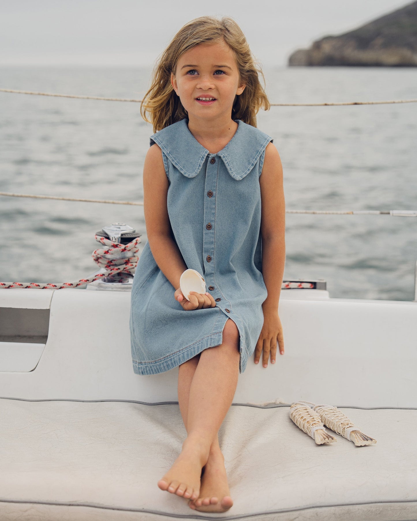 Adria Dress Washed Blue
