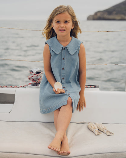Adria Dress Washed Blue