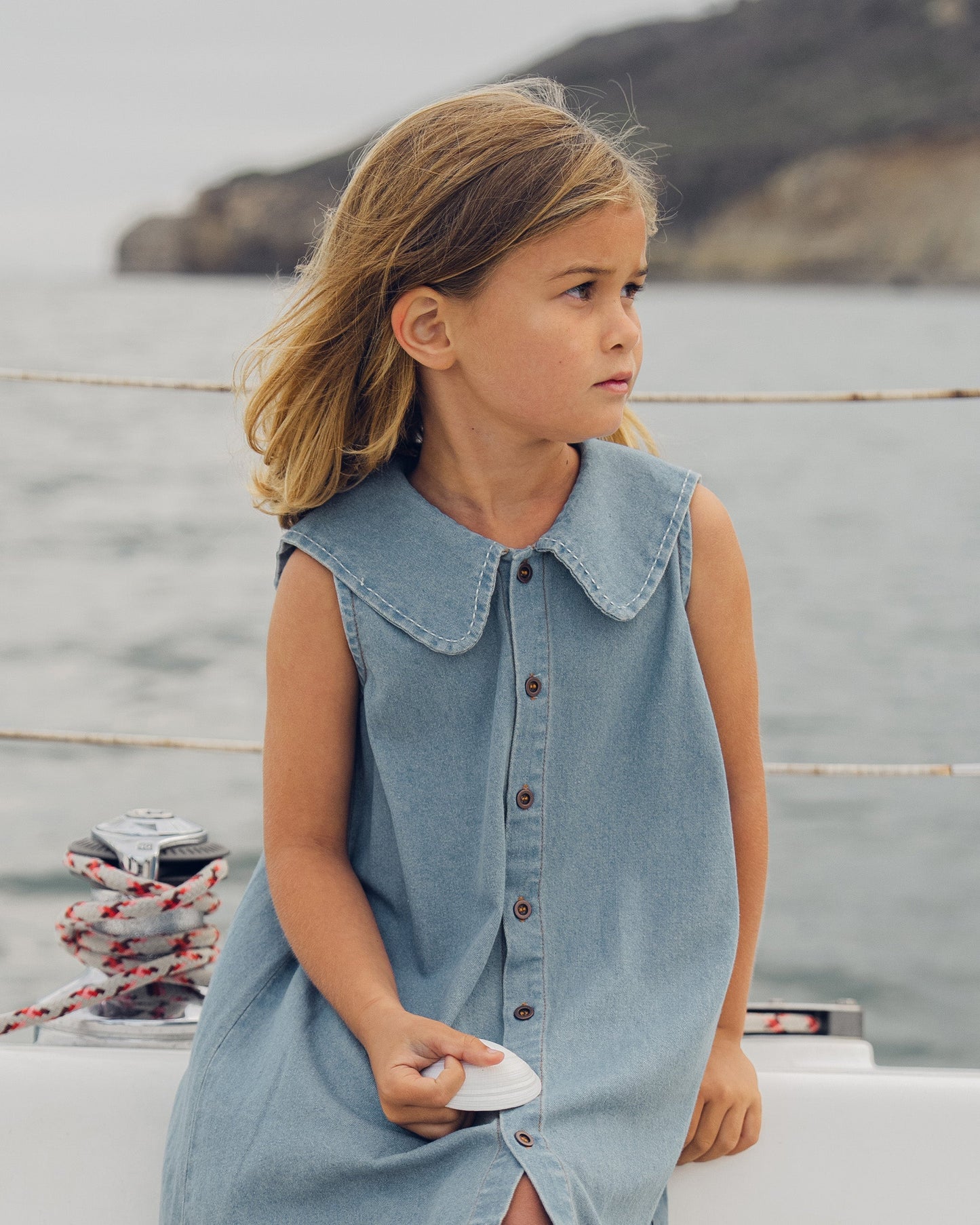 Adria Dress Washed Blue