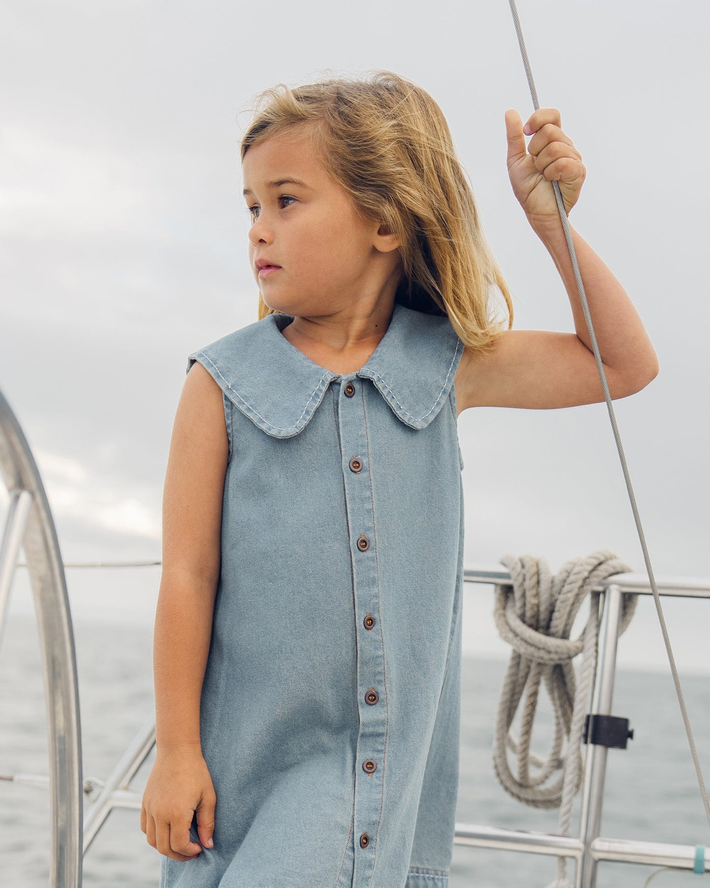 Adria Dress Washed Blue
