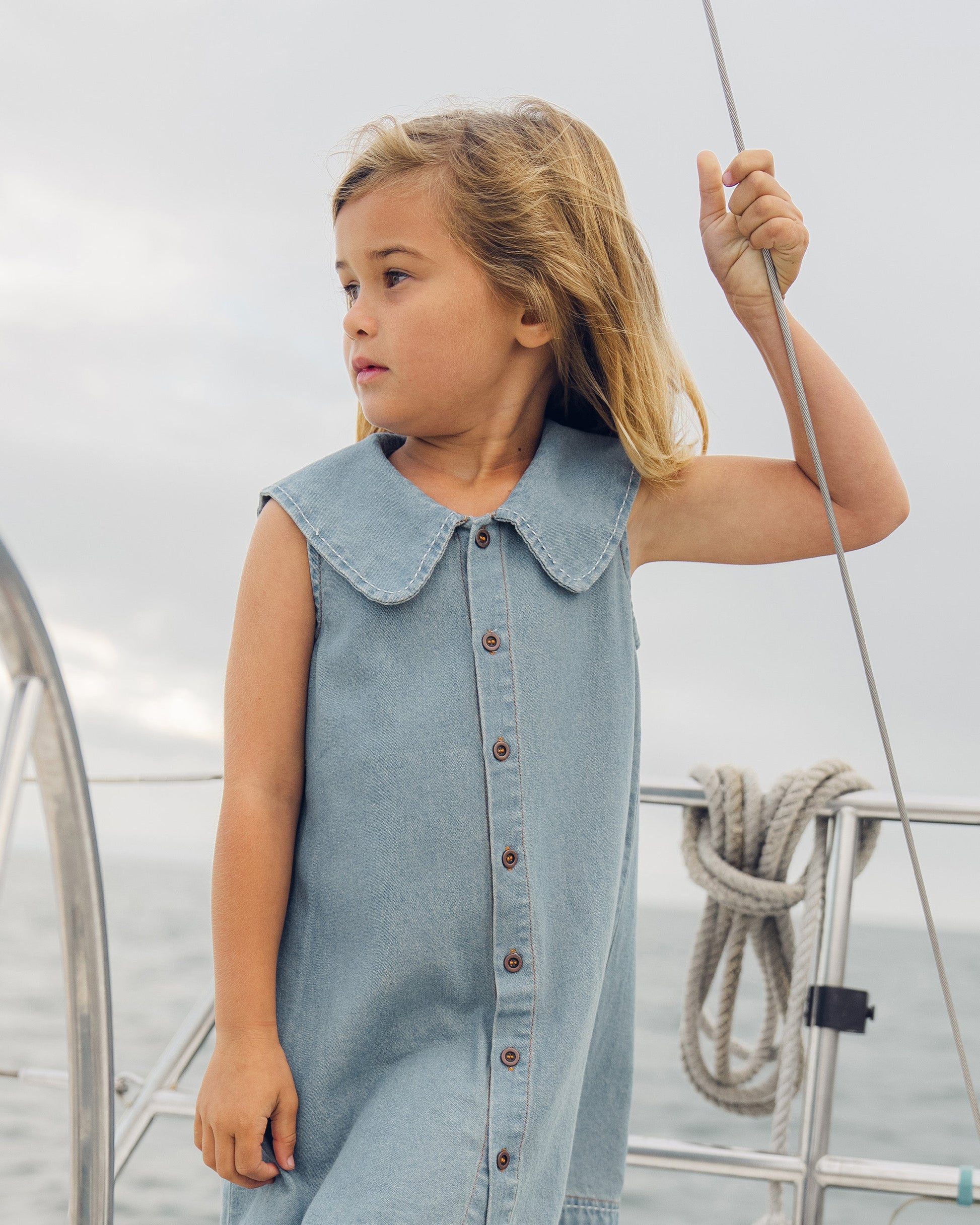 Adria Dress Washed Blue
