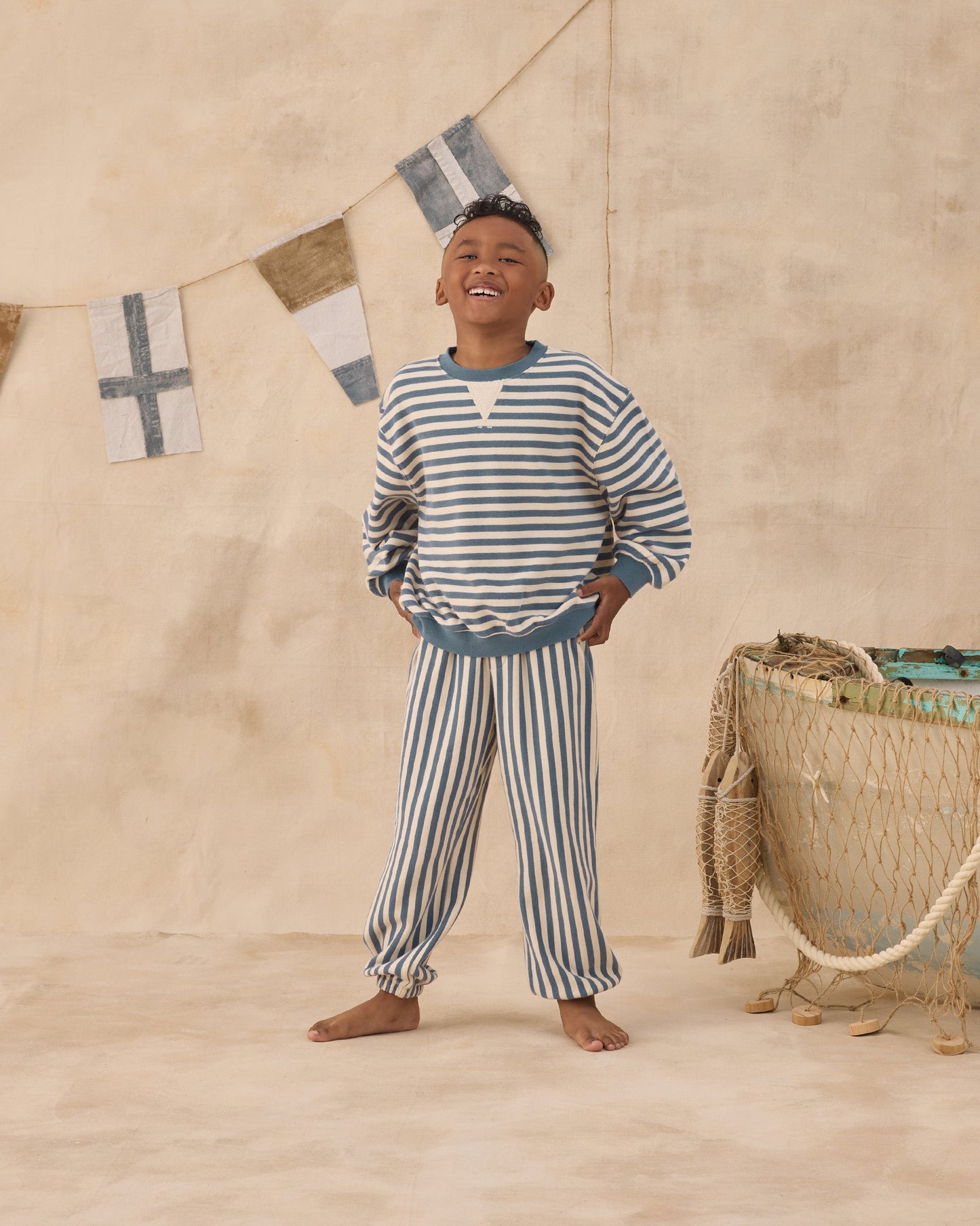Relaxed Jogger Marine Stripe