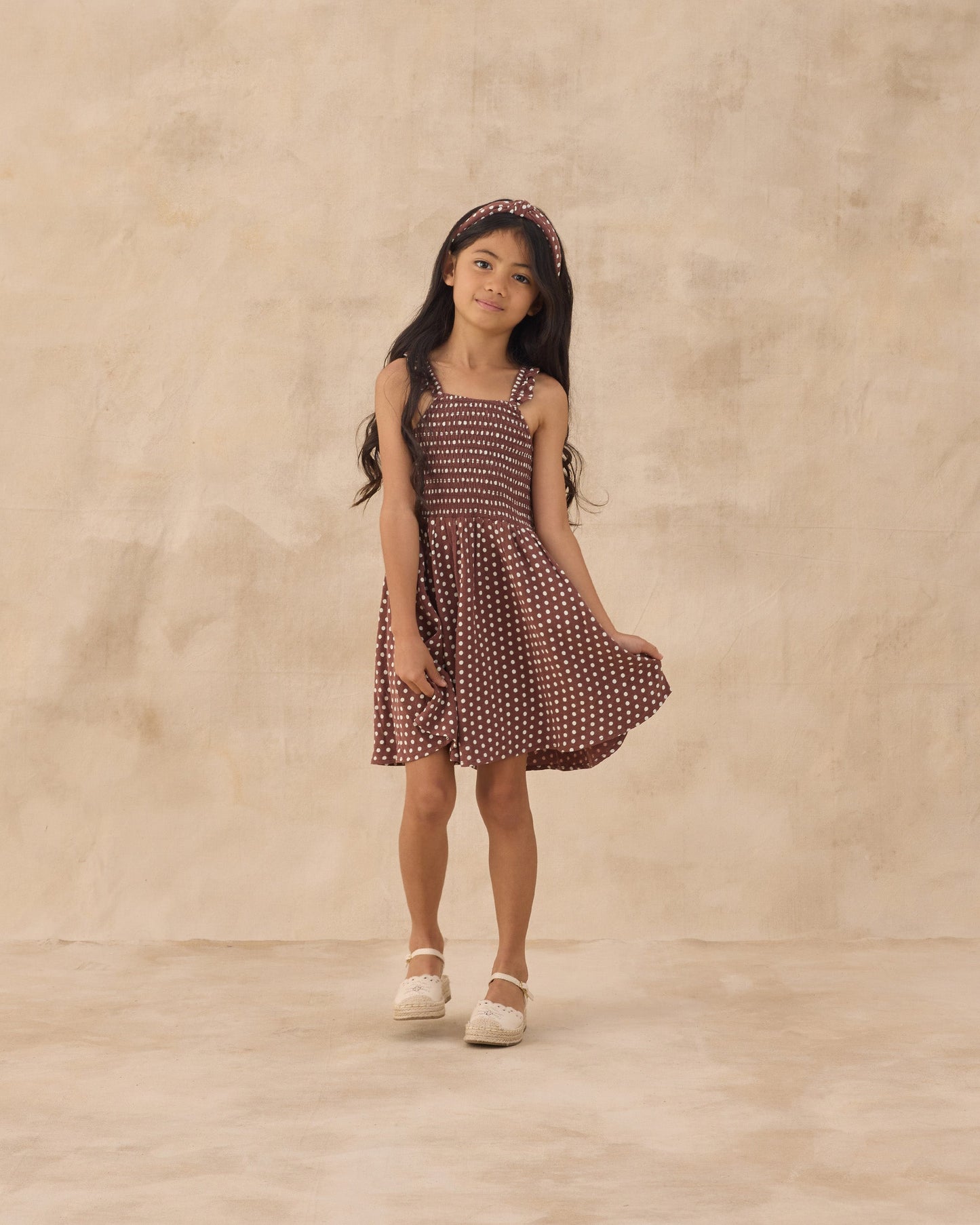 Lainey Dress Chocolate Polka Dot